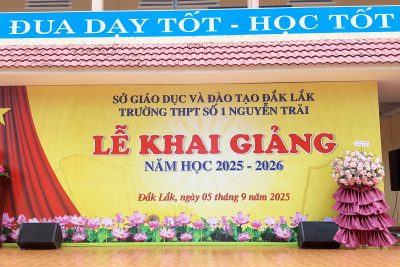 TRƯỜNG THPT SỐ 1 NGUYỄN TRÃI LONG TRỌNG TỔ CHỨC LỄ KHAI GIẢNG NĂM HỌC 2025 – 2026