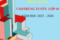 Điểm chuẩn trúng tuyển vào lớp 10 Trường THPT Nguyễn Trãi, năm học 2025-2026 (TSV10)