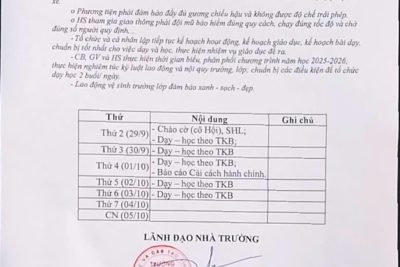 Lịch công tác tuần 4
