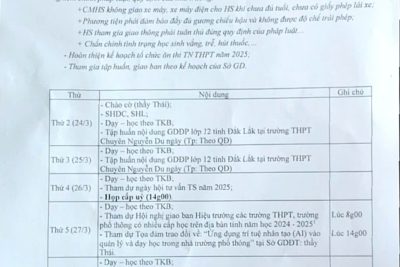 Quyết định Phân tuyến tuyển sinh vào 10 năm học 2024-2025 trên địa bàn huyện Cư M’gar (TSV10-QĐ1447)